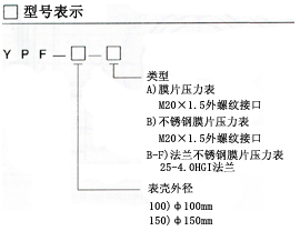 膜片壓力表型号表示